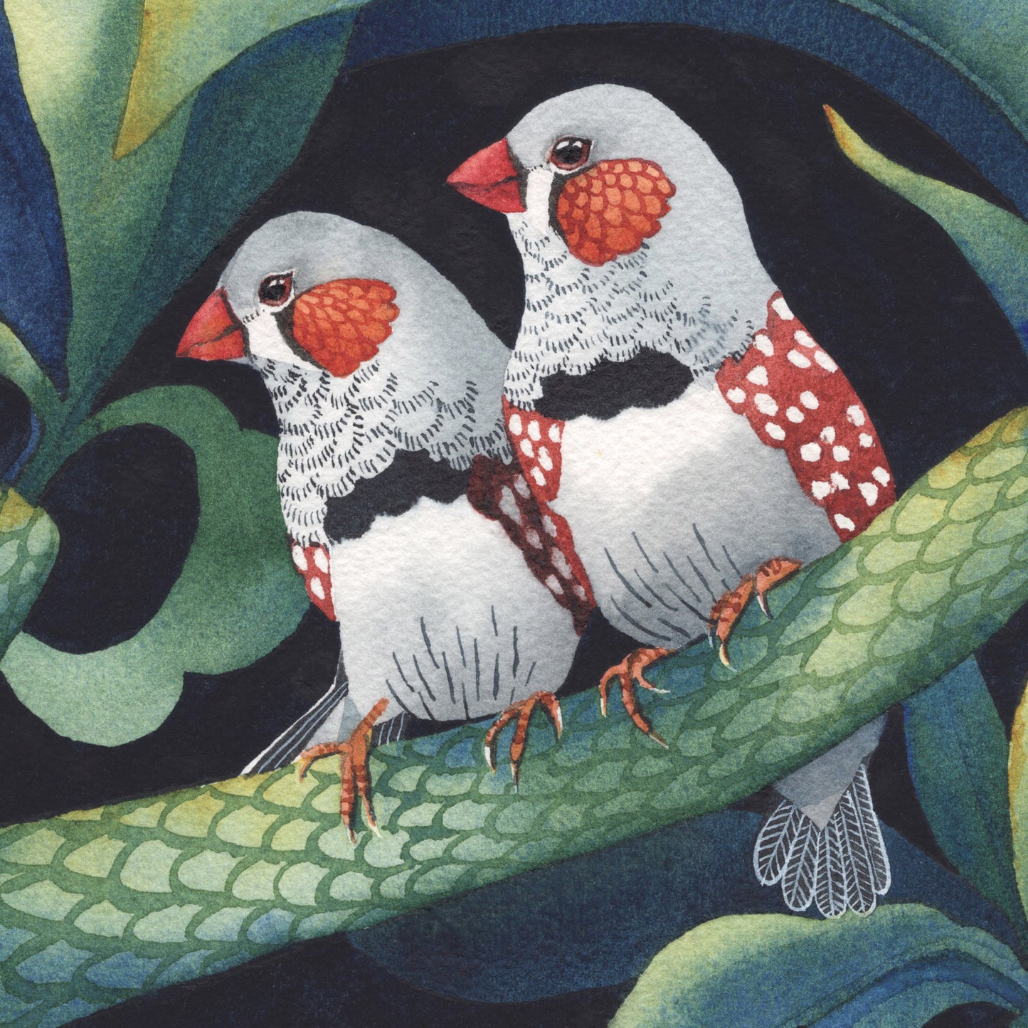 Hanging Out, 30x30cm, Framed