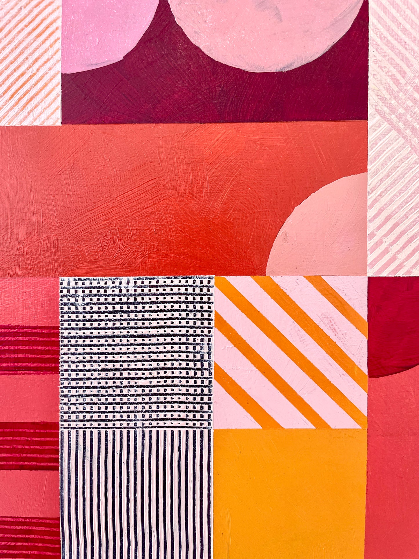 Abstract 'Belonging', 43x43cm, Framed