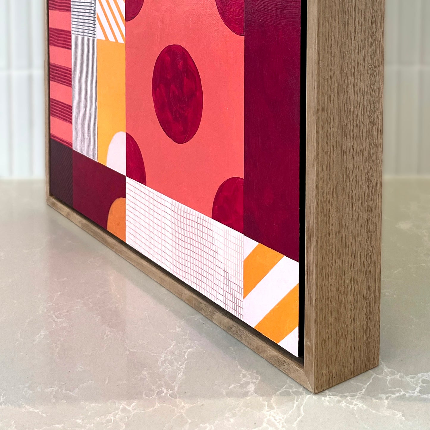 Abstract 'Belonging', 43x43cm, Framed