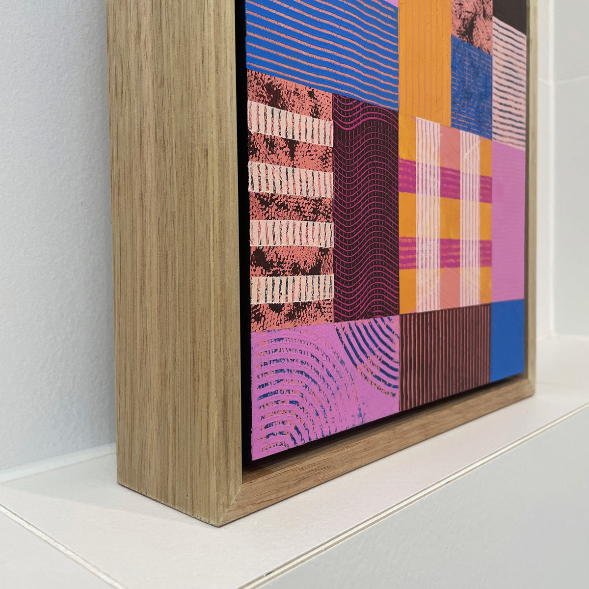 Abstract 'Convergence', 23x23cm, Framed