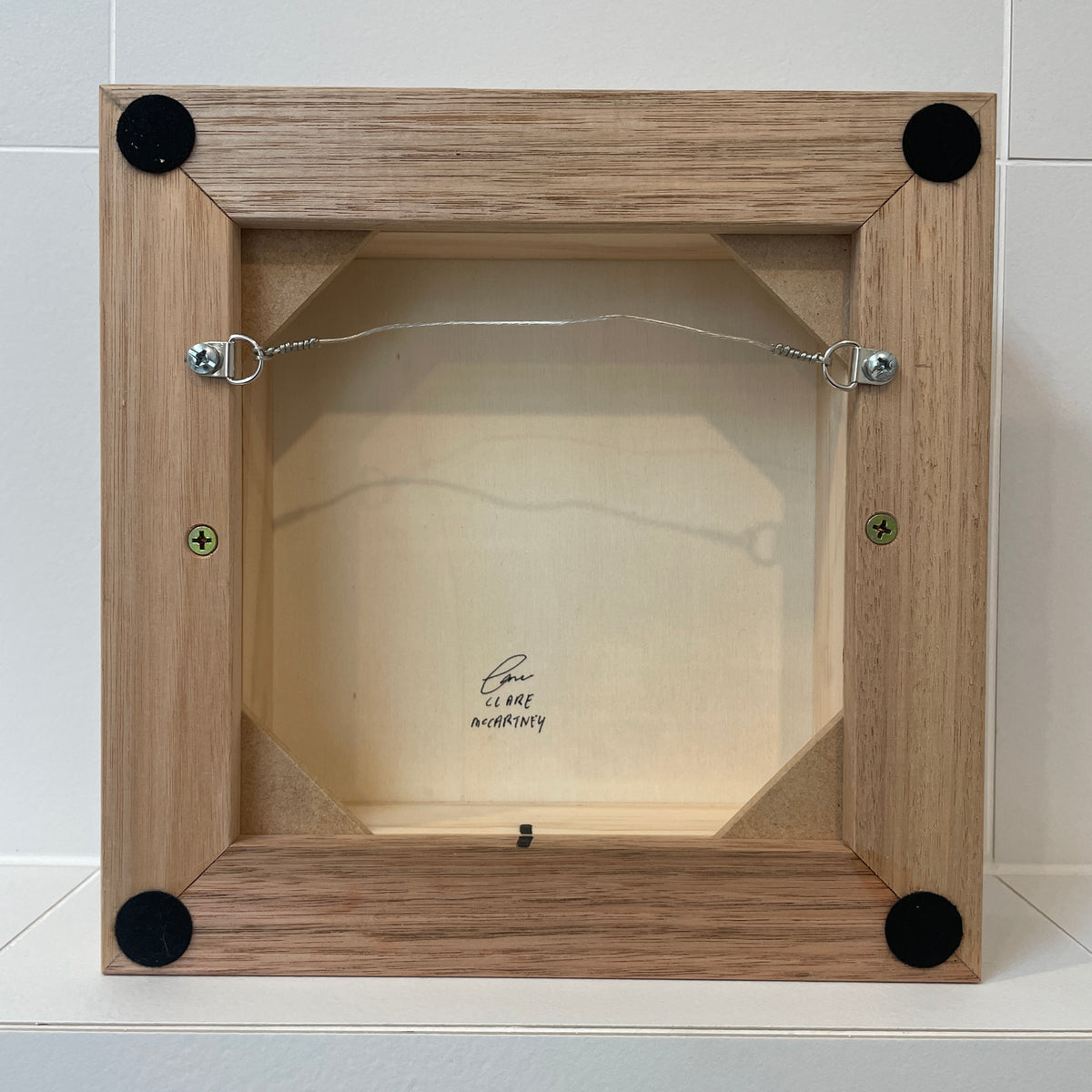 Abstract 'Convergence', 23x23cm, Framed