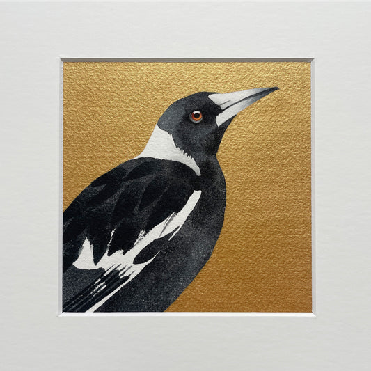 Golden Magpie – 12x12cm