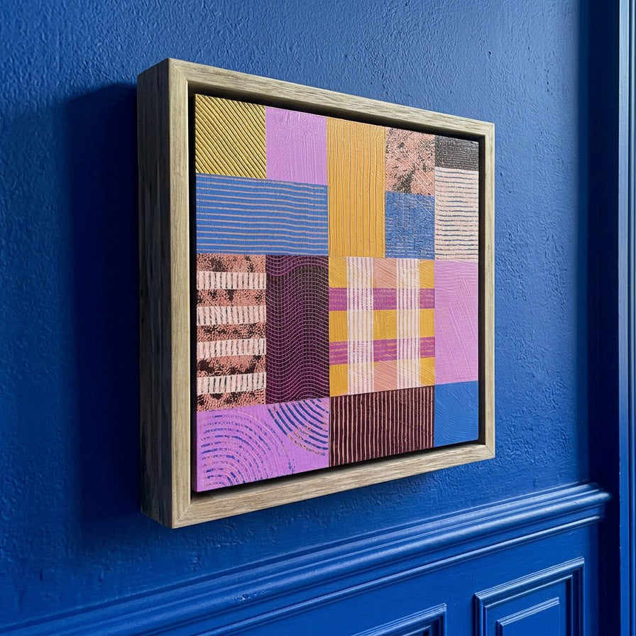 Abstract 'Convergence', 23x23cm, Framed