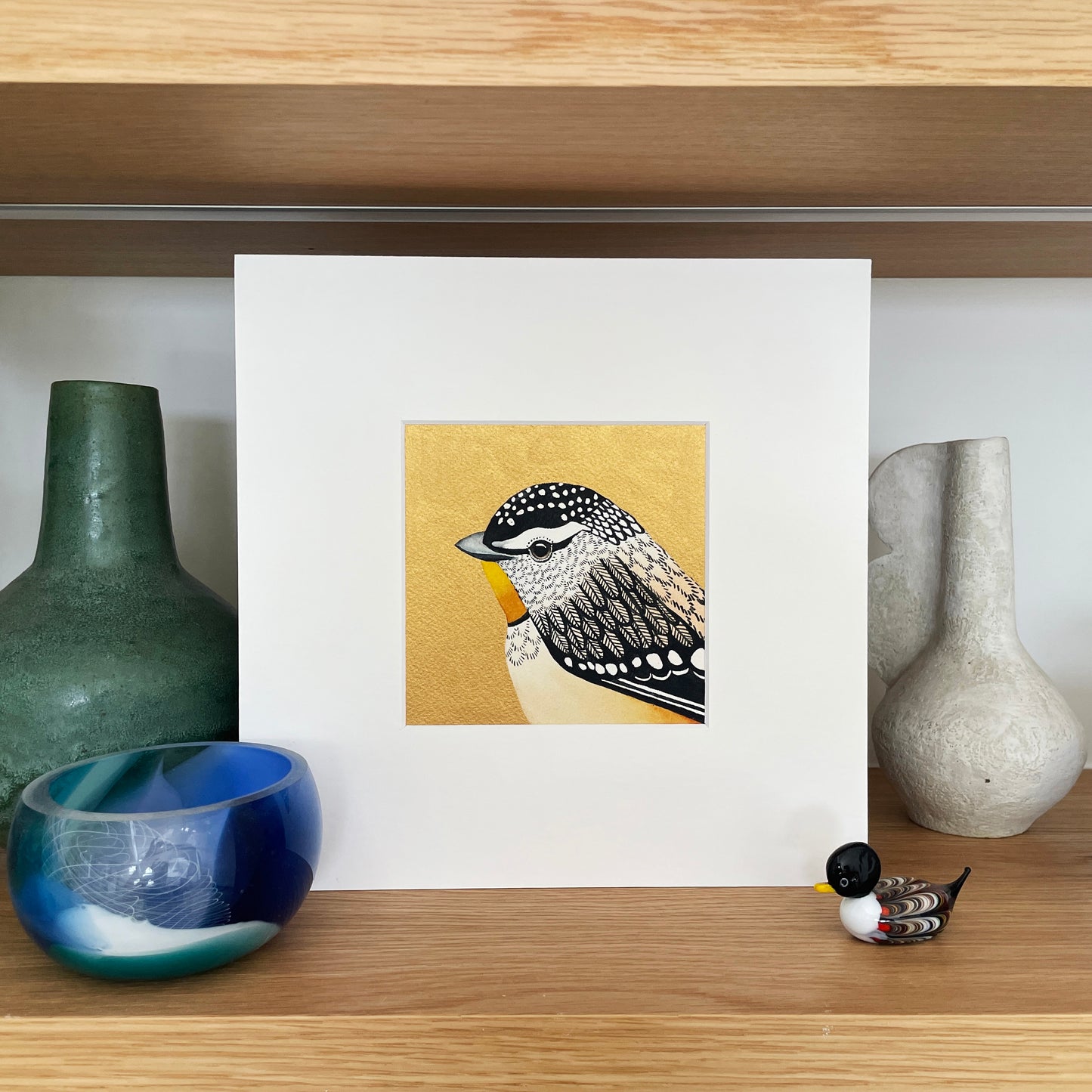 Golden Pardalote, 12x12cm